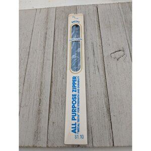 Vintage J&P Coats All Purpose Metal  Zipper 7" Blue 4